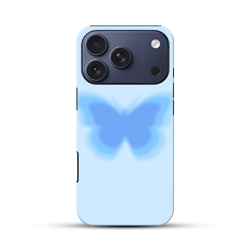青い蝶 iPhone 17 Proオリジナルハ耐衝撃ケース