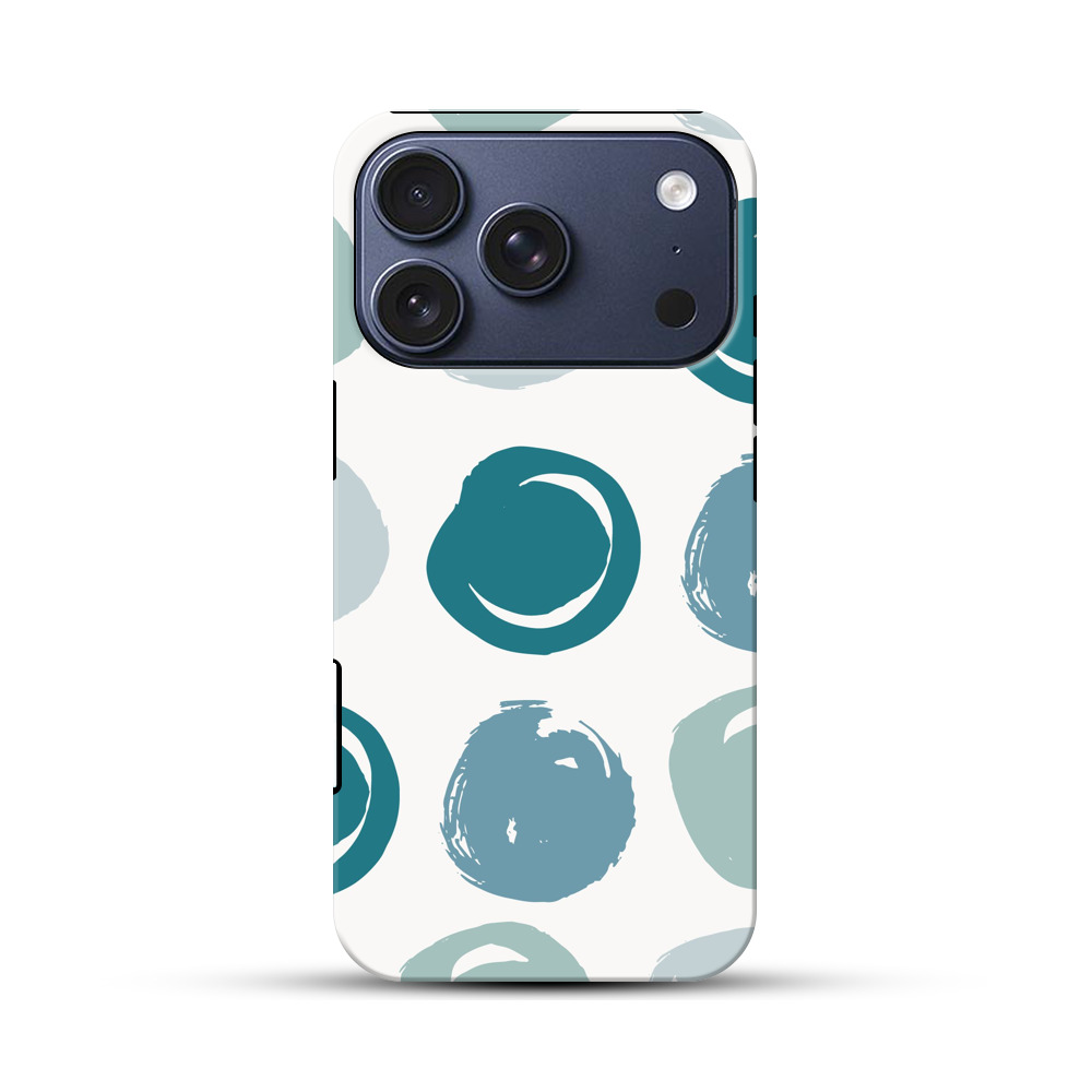 青いドット模様 iPhone 17 Proオリジナルハ耐衝撃ケース