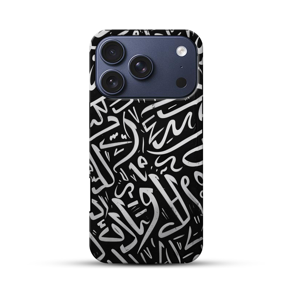 アラビア書道抽象柄 iPhone 17 Proオリジナルハ耐衝撃ケース