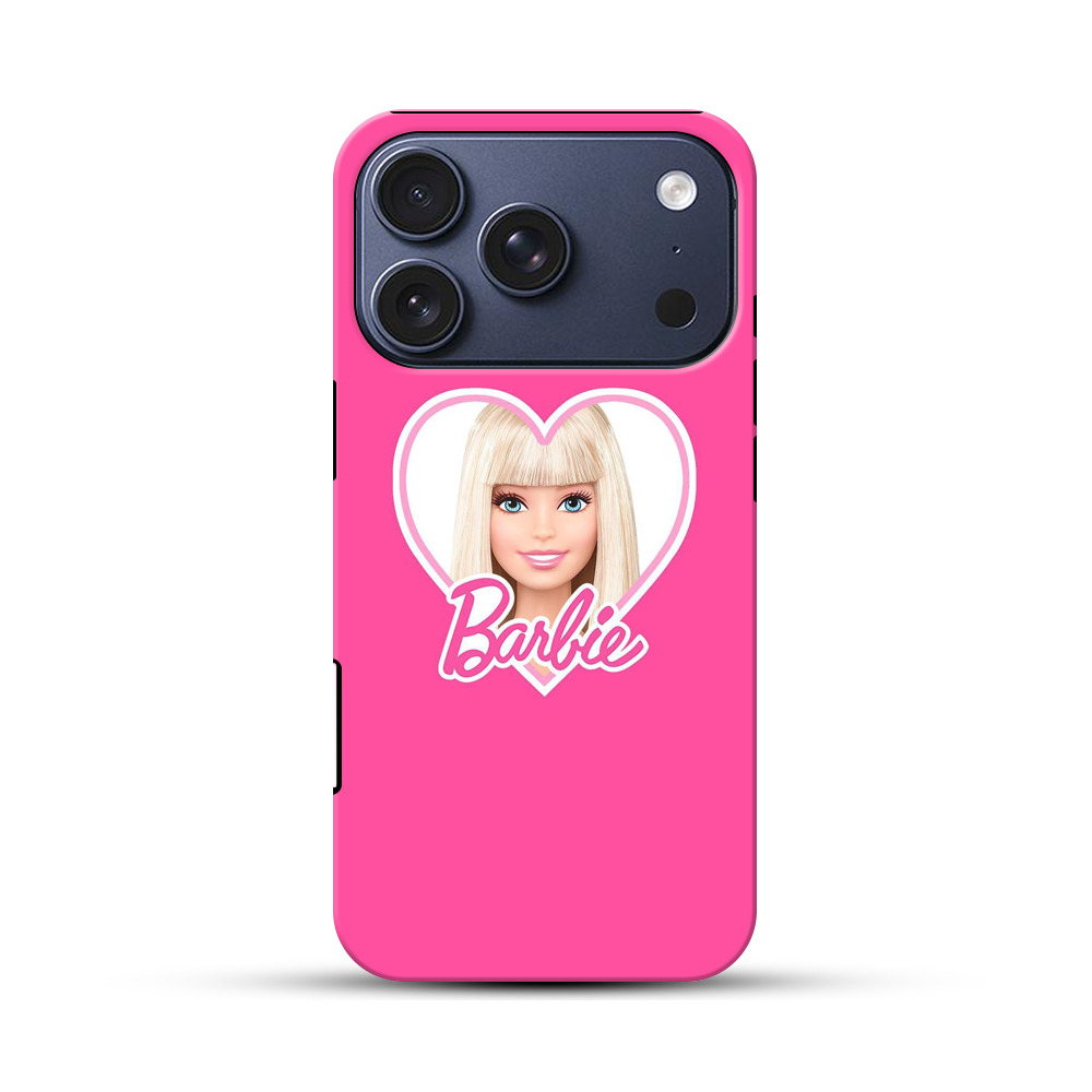 バービー人形の顔とハート iPhone 17 Proオリジナルハ耐衝撃ケース