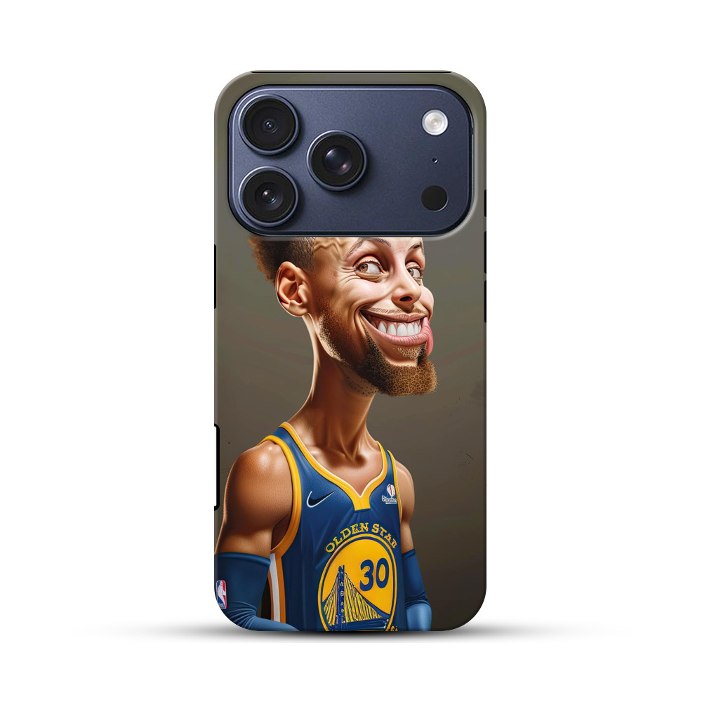 バスケットボール選手の似顔絵 iPhone 17 Proオリジナルハ耐衝撃ケース