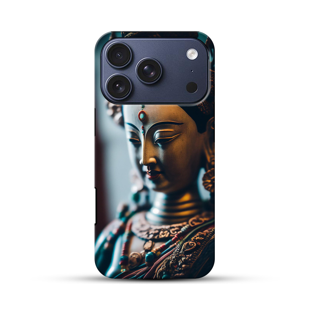 仏像のアップ顔 iPhone 17 Proオリジナルハ耐衝撃ケース