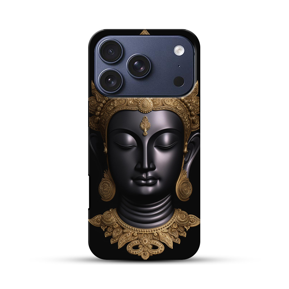 黒と金の仏像飾り iPhone 17 Proオリジナルハ耐衝撃ケース