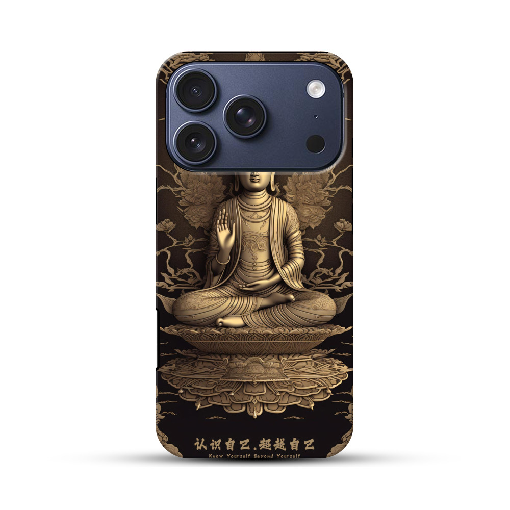 仏像と蓮の花 iPhone 17 Proオリジナルハ耐衝撃ケース