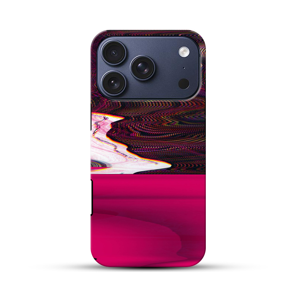 抽象的なグリッチアート iPhone 17 Proオリジナルハ耐衝撃ケース