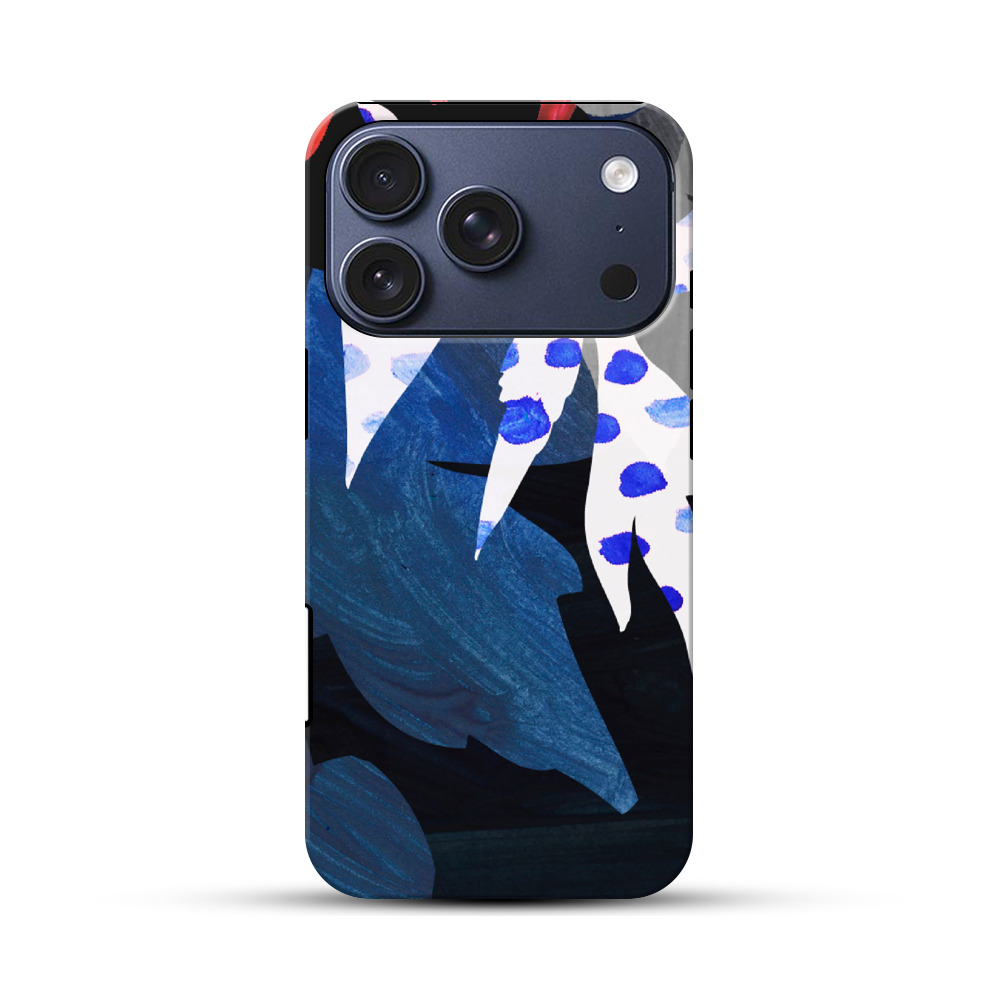 抽象的な花と葉のアート iPhone 17 Proオリジナルハ耐衝撃ケース