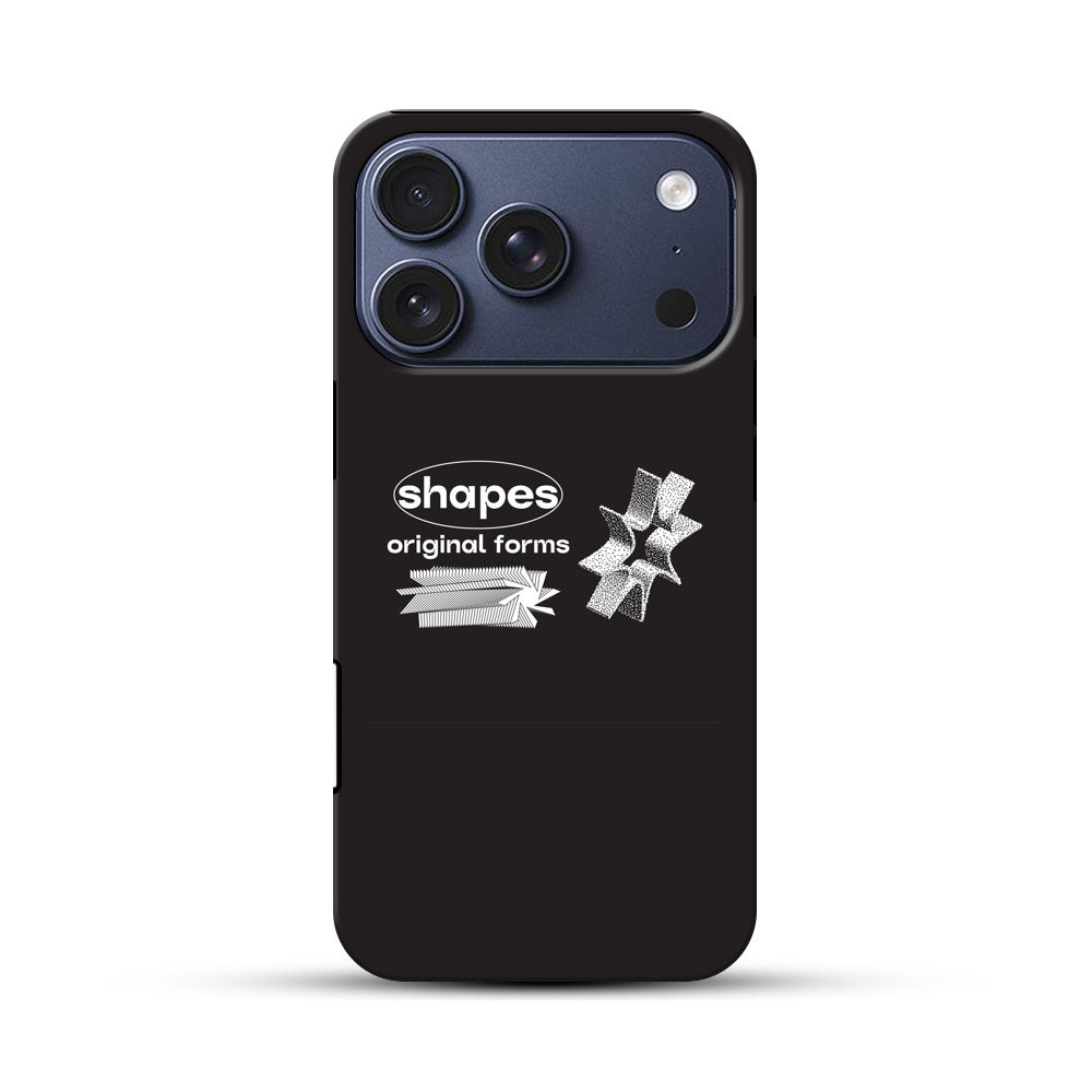 抽象的な形状とデザイン iPhone 17 Proオリジナルハ耐衝撃ケース