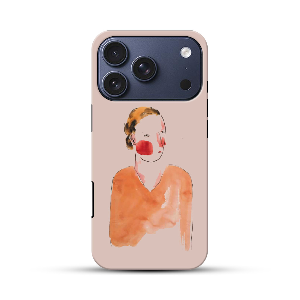 抽象的な女性のイラスト iPhone 17 Proオリジナルハ耐衝撃ケース