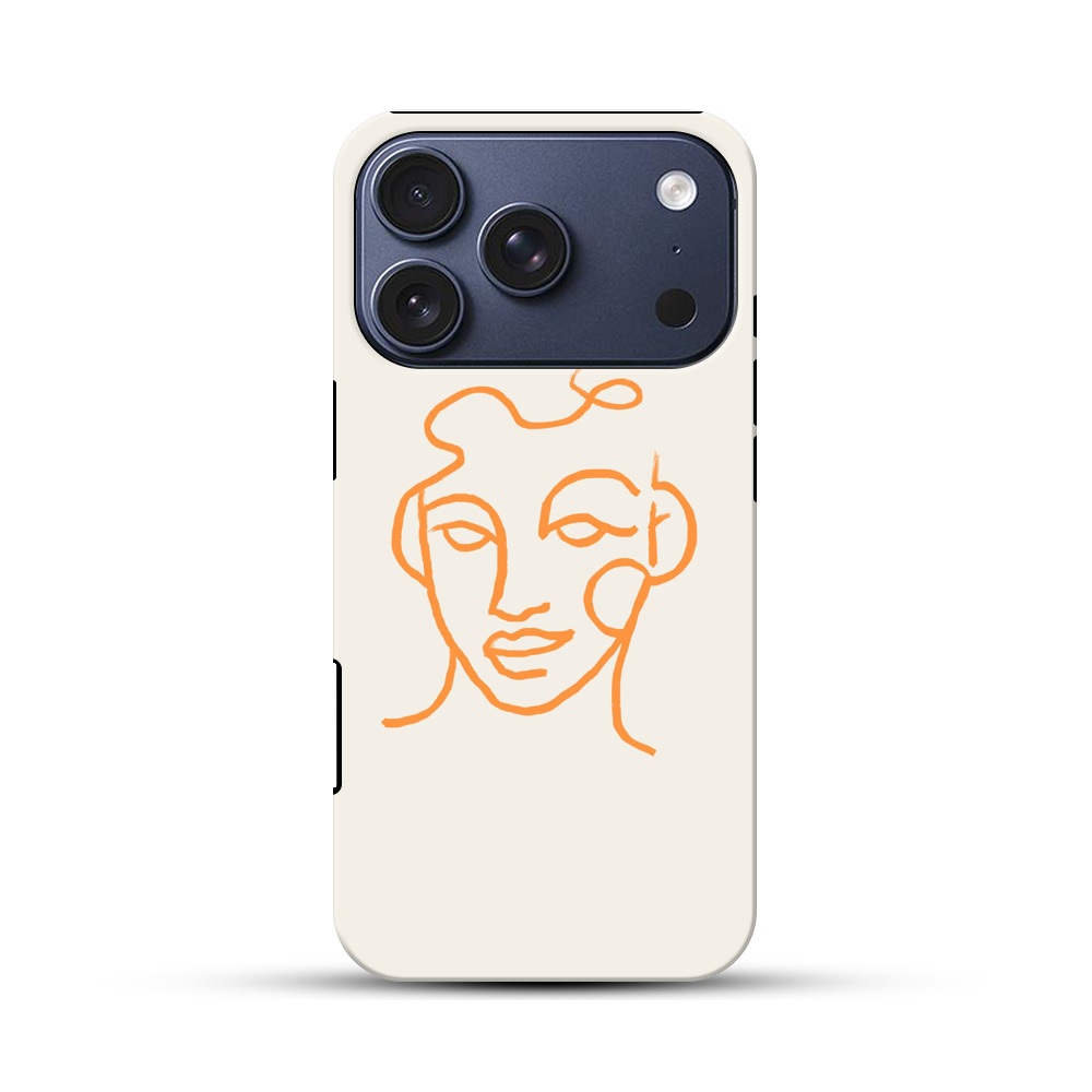 抽象的な女性の顔 orange-face 抽象的な女性の顔 orange-face