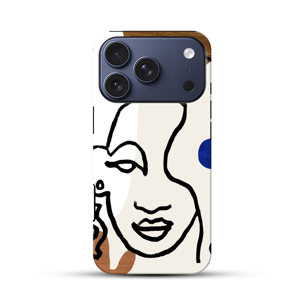 抽象的な女性の顔 iPhone 17 Proオリジナルハ耐衝撃ケース