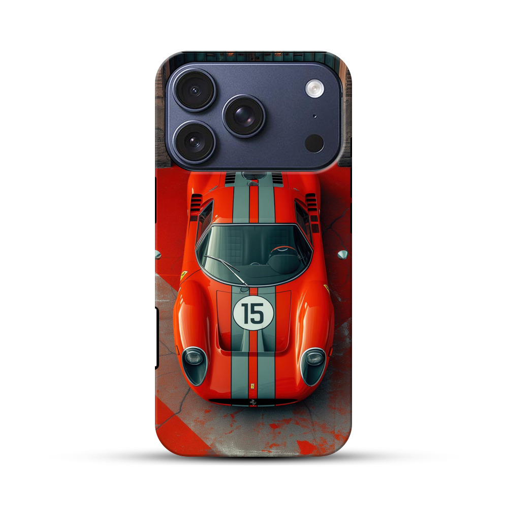 オレンジクラシックカー iPhone 17 Proオリジナルハ耐衝撃ケース