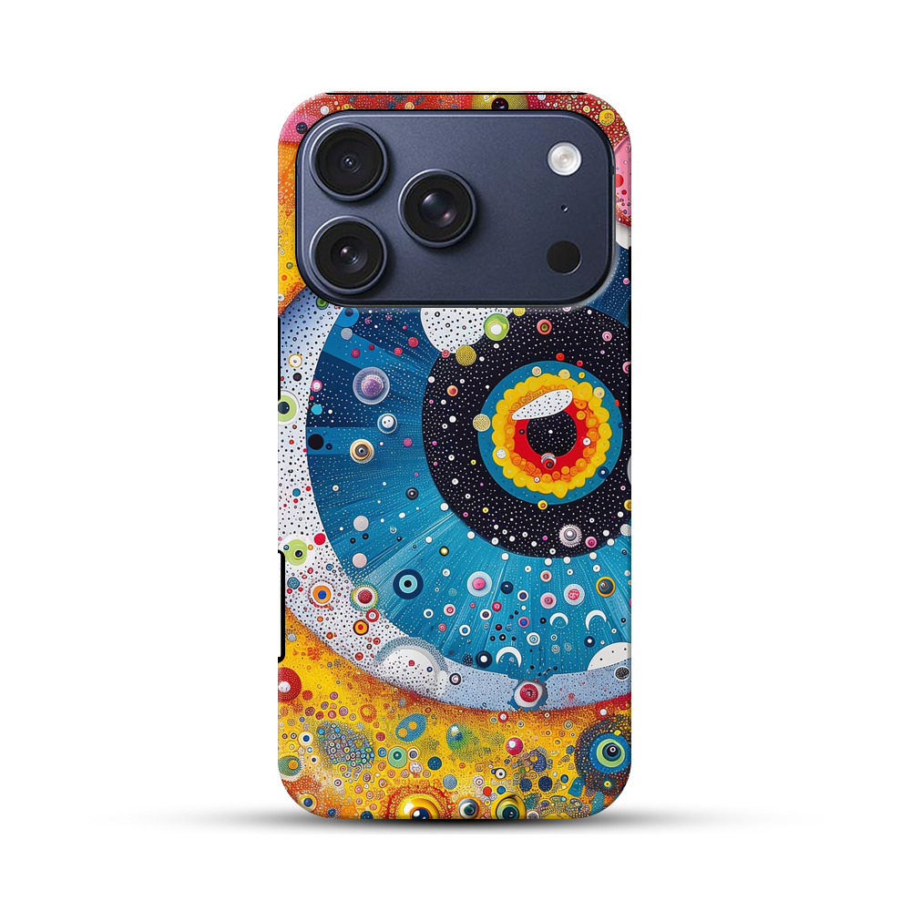 カラフルな目の抽象画 iPhone 17 Proオリジナルハ耐衝撃ケース