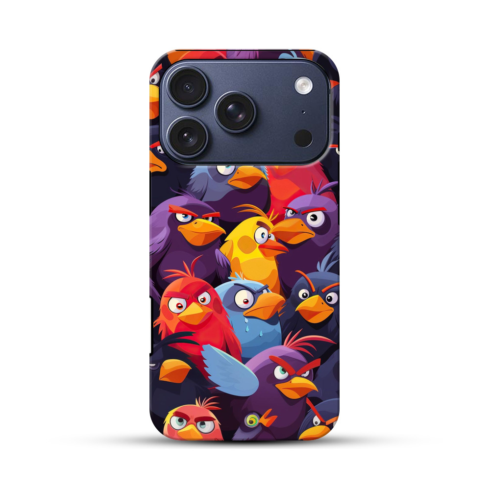 カラフルな鳥の群れ iPhone 17 Proオリジナルハ耐衝撃ケース