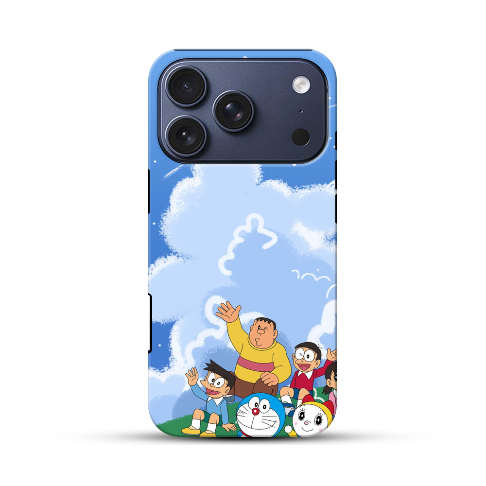 ジャイアンとのび太の雲空 iPhone 17 Proオリジナルハ耐衝撃ケース