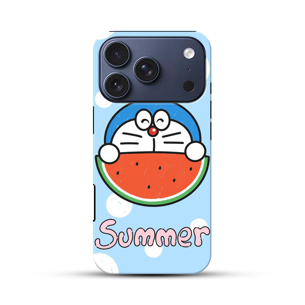 スイカを食べるドラえもん iPhone 17 Proオリジナルハ耐衝撃ケース