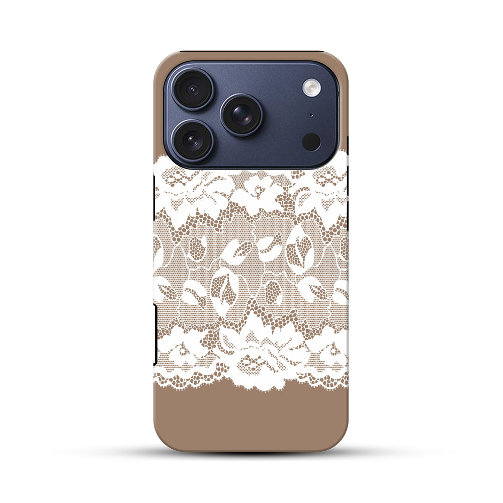 エレガント白いレース模様 iPhone 17 Proオリジナルハ耐衝撃ケース