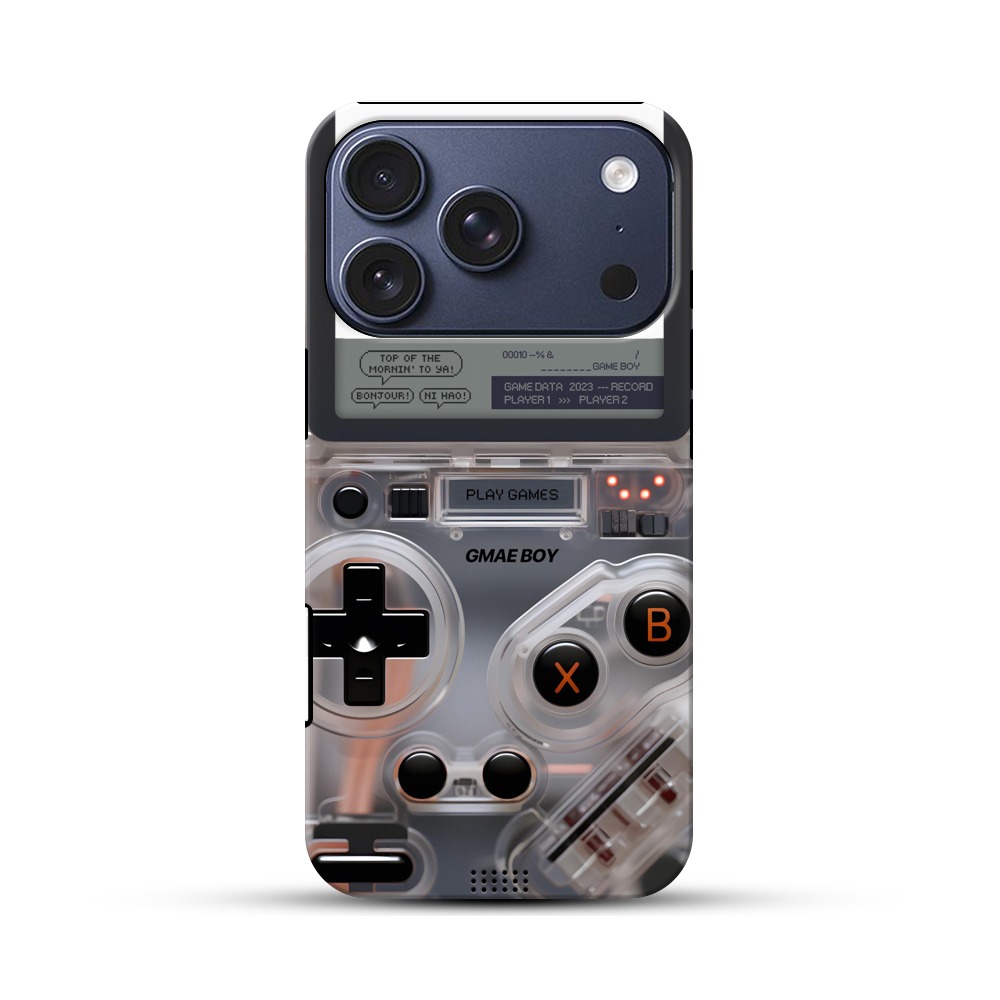 透明ゲームボーイコントローラー iPhone 17 Proオリジナルハ耐衝撃ケース