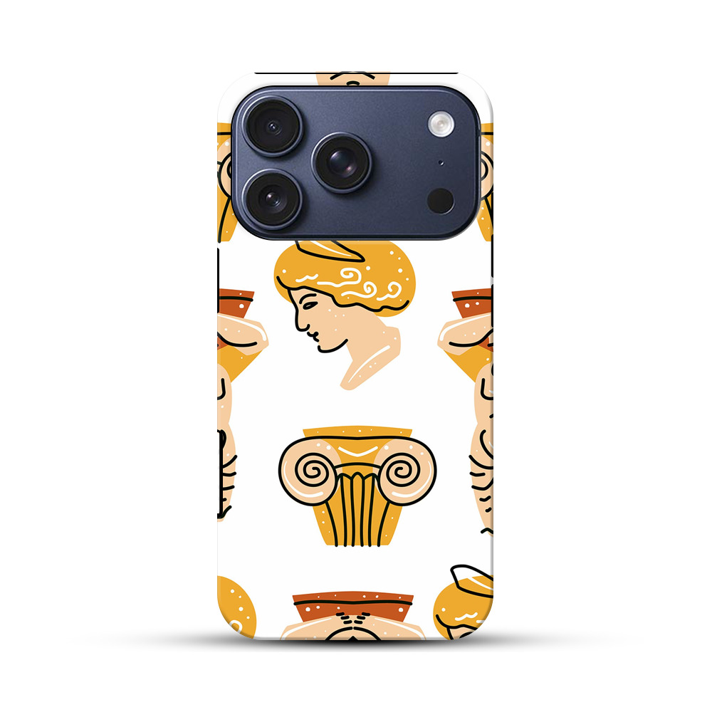 ギリシャ古典模様パターン iPhone 17 Proオリジナルハ耐衝撃ケース
