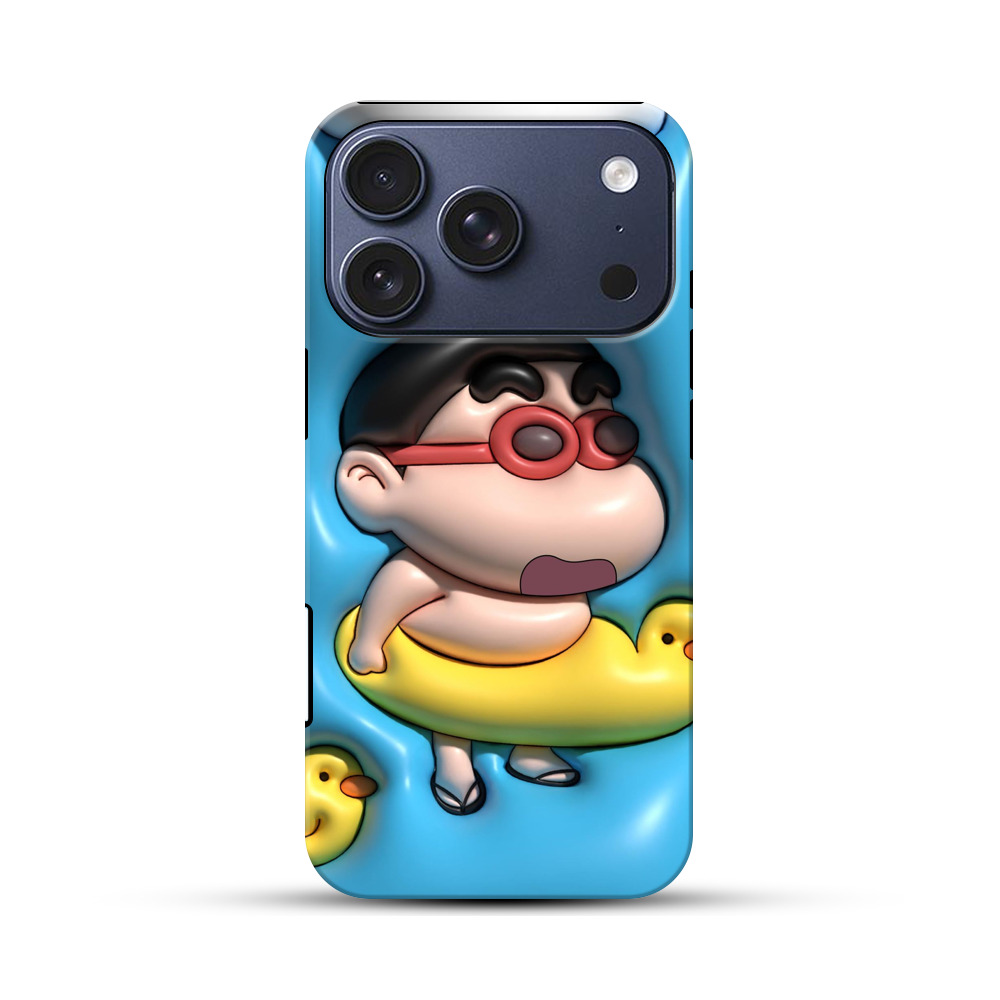 アヒル浮き輪のキャラクター iPhone 17 Proオリジナルハ耐衝撃ケース