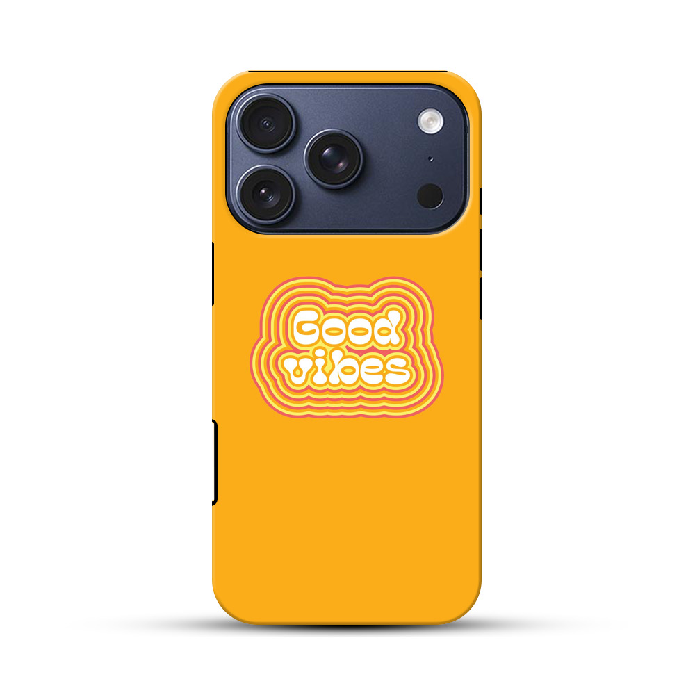 グッドバイブスレトロデザイン iPhone 17 Proオリジナルハ耐衝撃ケース