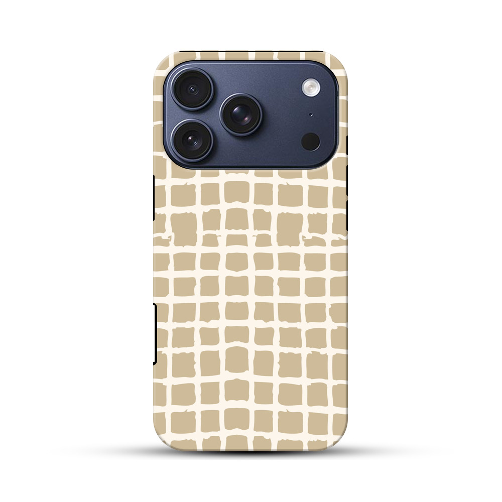 グリッドパターン iPhone 17 Proオリジナルハ耐衝撃ケース