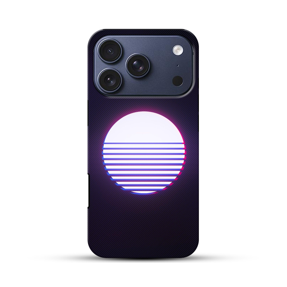 グリッチサークルデザイン iPhone 17 Proオリジナルハ耐衝撃ケース