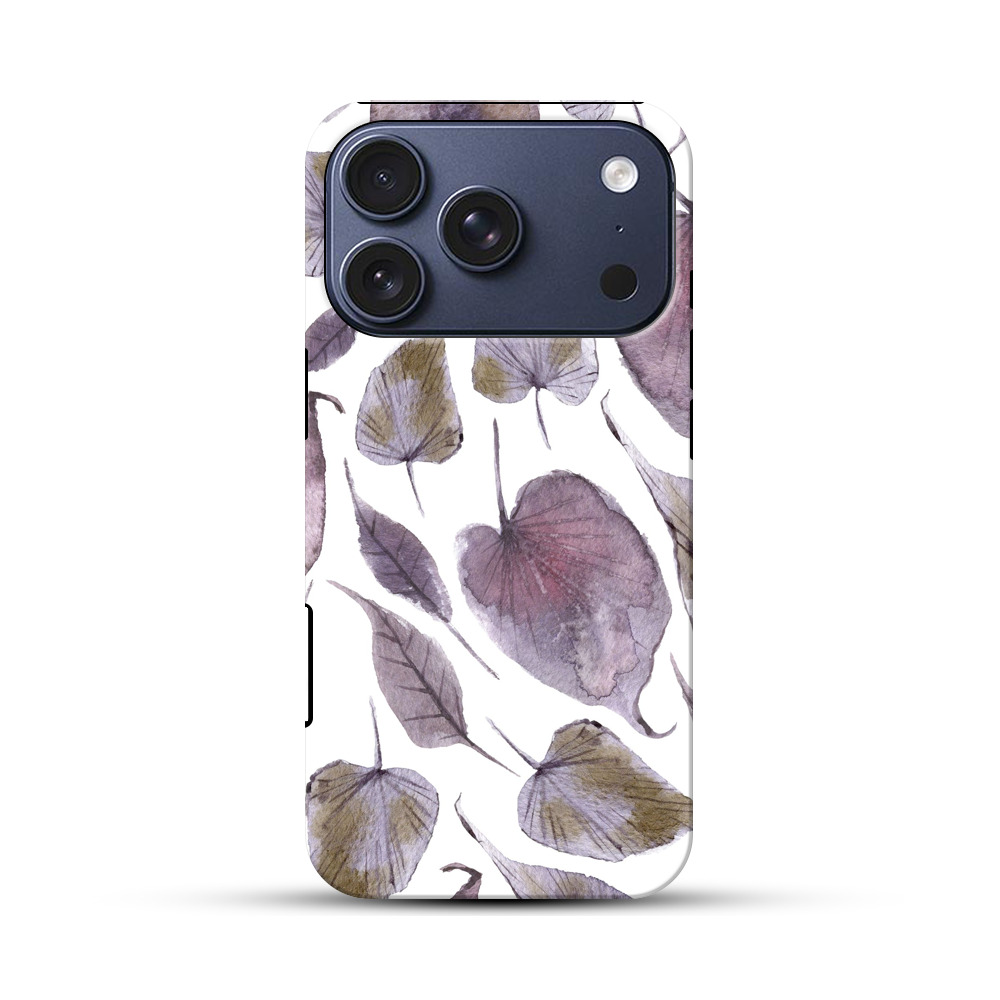 葉のパターン iPhone 17 Proオリジナルハ耐衝撃ケース