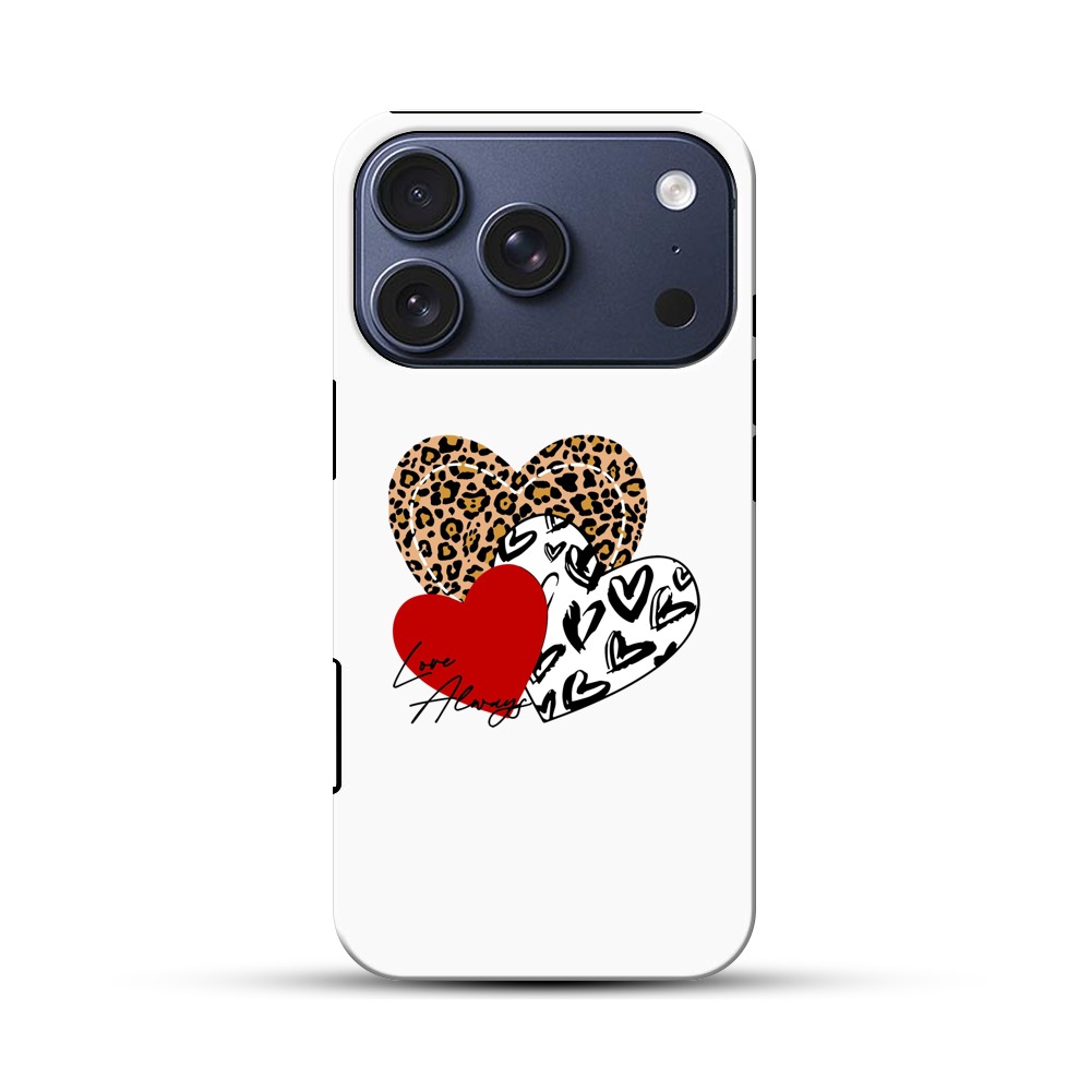 ハートのデザイン iPhone 17 Proオリジナルハ耐衝撃ケース