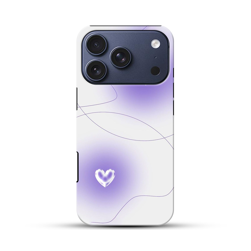 ハートと線のデザイン iPhone 17 Proオリジナルハ耐衝撃ケース