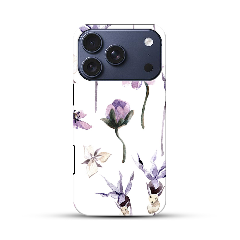 花のパターン iPhone 17 Proオリジナルハ耐衝撃ケース