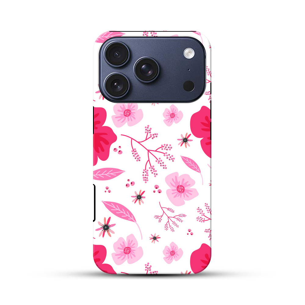 花柄のパターン iPhone 17 Proオリジナルハ耐衝撃ケース