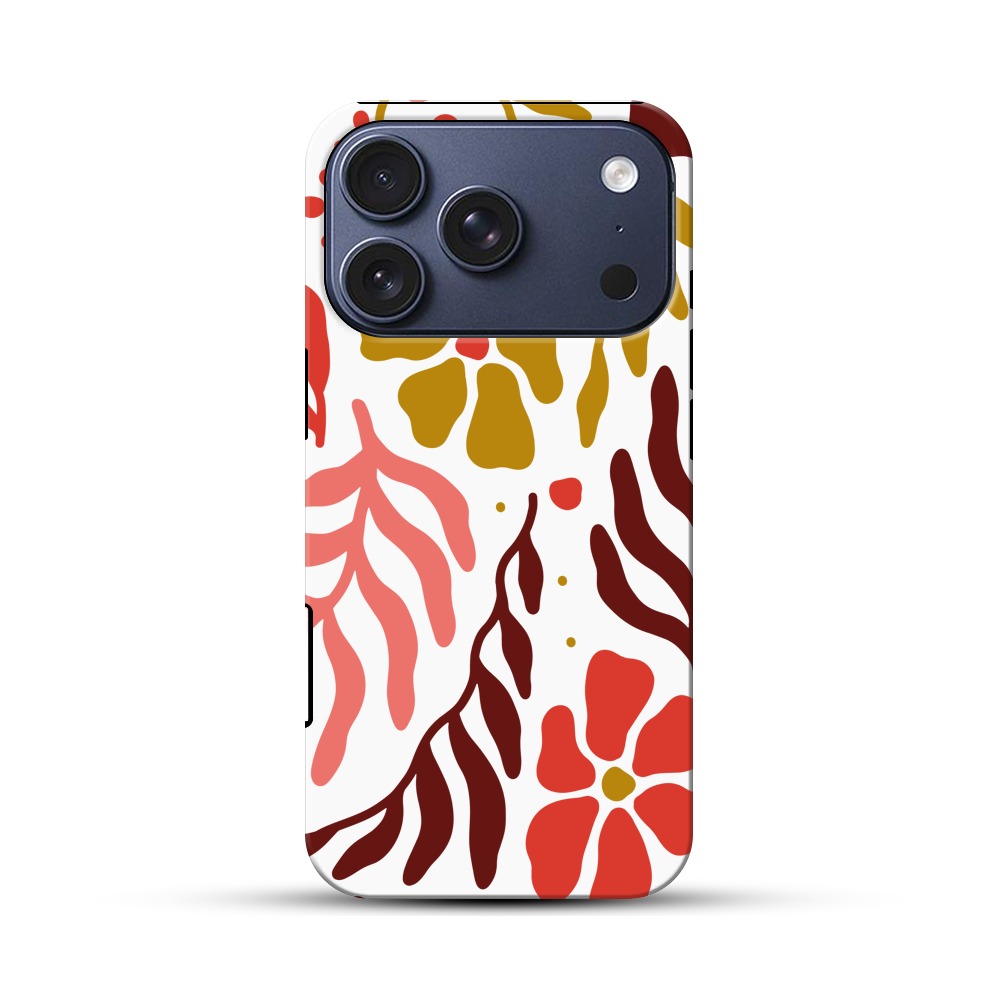 花柄デザイン iPhone 17 Proオリジナルハ耐衝撃ケース