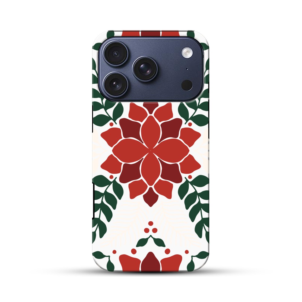 華やかな花模様 iPhone 17 Proオリジナルハ耐衝撃ケース