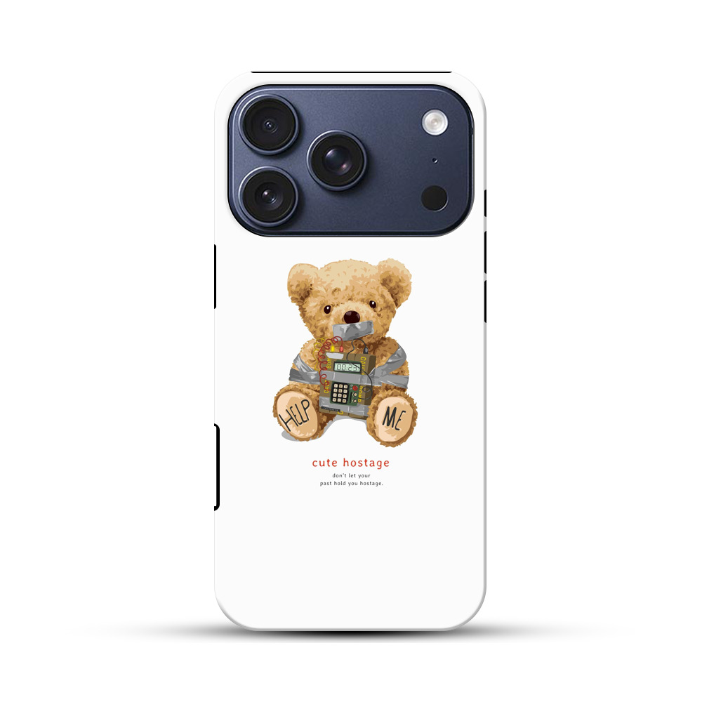 人質のクマのぬいぐるみ iPhone 17 Proオリジナルハ耐衝撃ケース