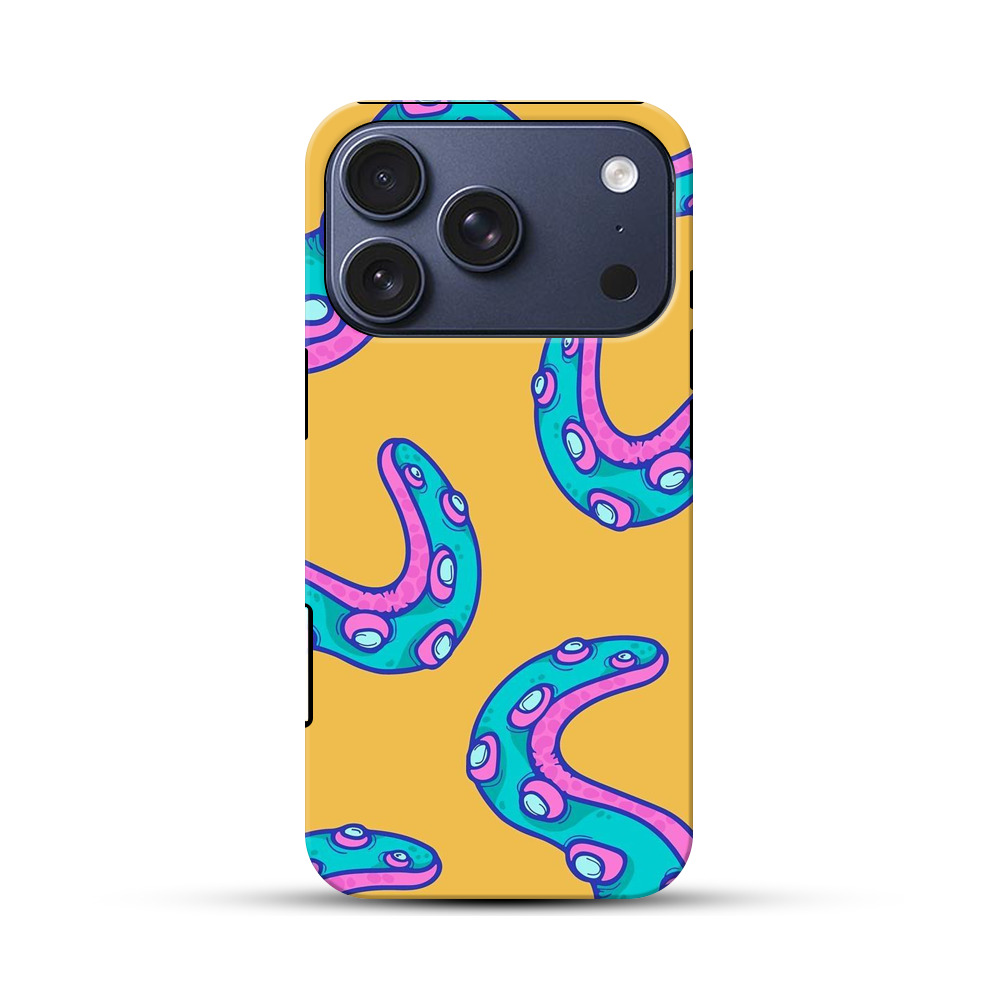 イカの触手パターン iPhone 17 Proオリジナルハ耐衝撃ケース