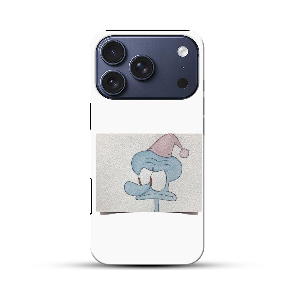 イカキャラ寝帽子 iPhone 17 Proオリジナルハ耐衝撃ケース