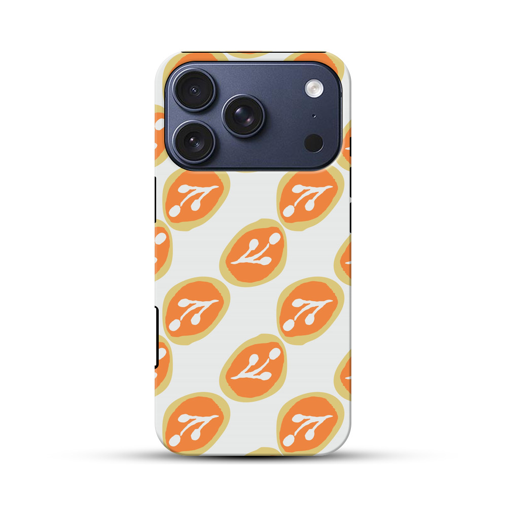 柿の模様パターン iPhone 17 Proオリジナルハ耐衝撃ケース