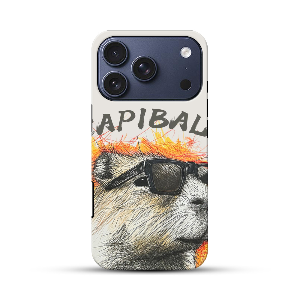サングラスカピバラ iPhone 17 Proオリジナルハ耐衝撃ケース