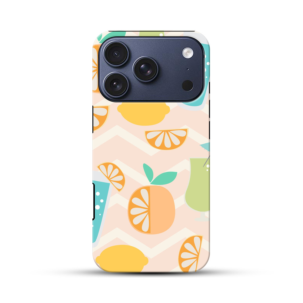 カラフルなフルーツのパターン iPhone 17 Proオリジナルハ耐衝撃ケース