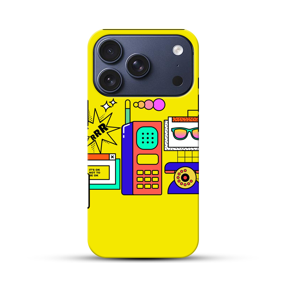 カラフルなレトロガジェット iPhone 17 Proオリジナルハ耐衝撃ケース