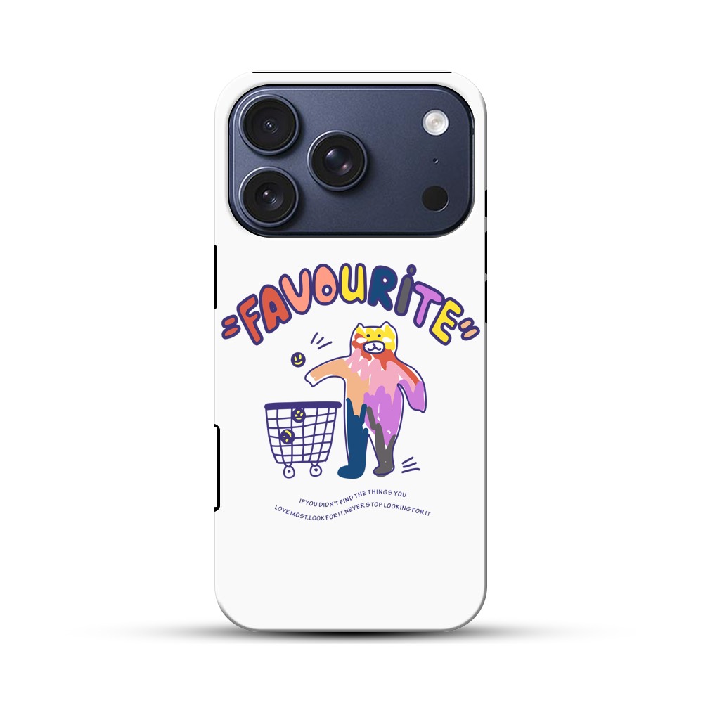 カラフルなショッピングキャートのイラスト iPhone 17 Proオリジナルハ耐衝撃ケース