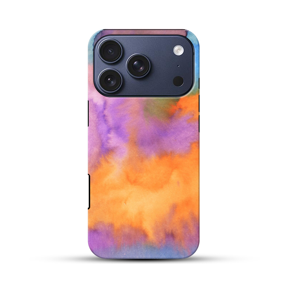 カラフルな水彩模様 iPhone 17 Proオリジナルハ耐衝撃ケース
