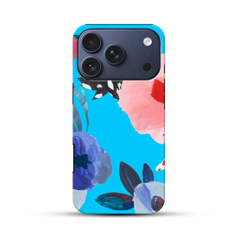 カラフルな抽象花模様 iPhone 17 Proオリジナルハ耐衝撃ケース