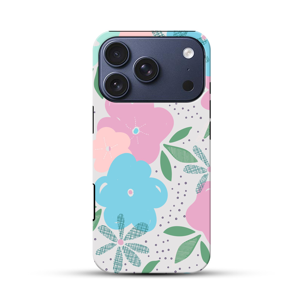 カラフルな花柄模様 iPhone 17 Proオリジナルハ耐衝撃ケース