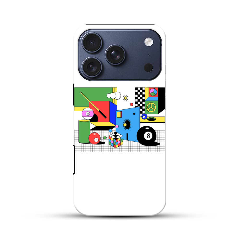 カラフルな幾何学模様 iPhone 17 Proオリジナルハ耐衝撃ケース