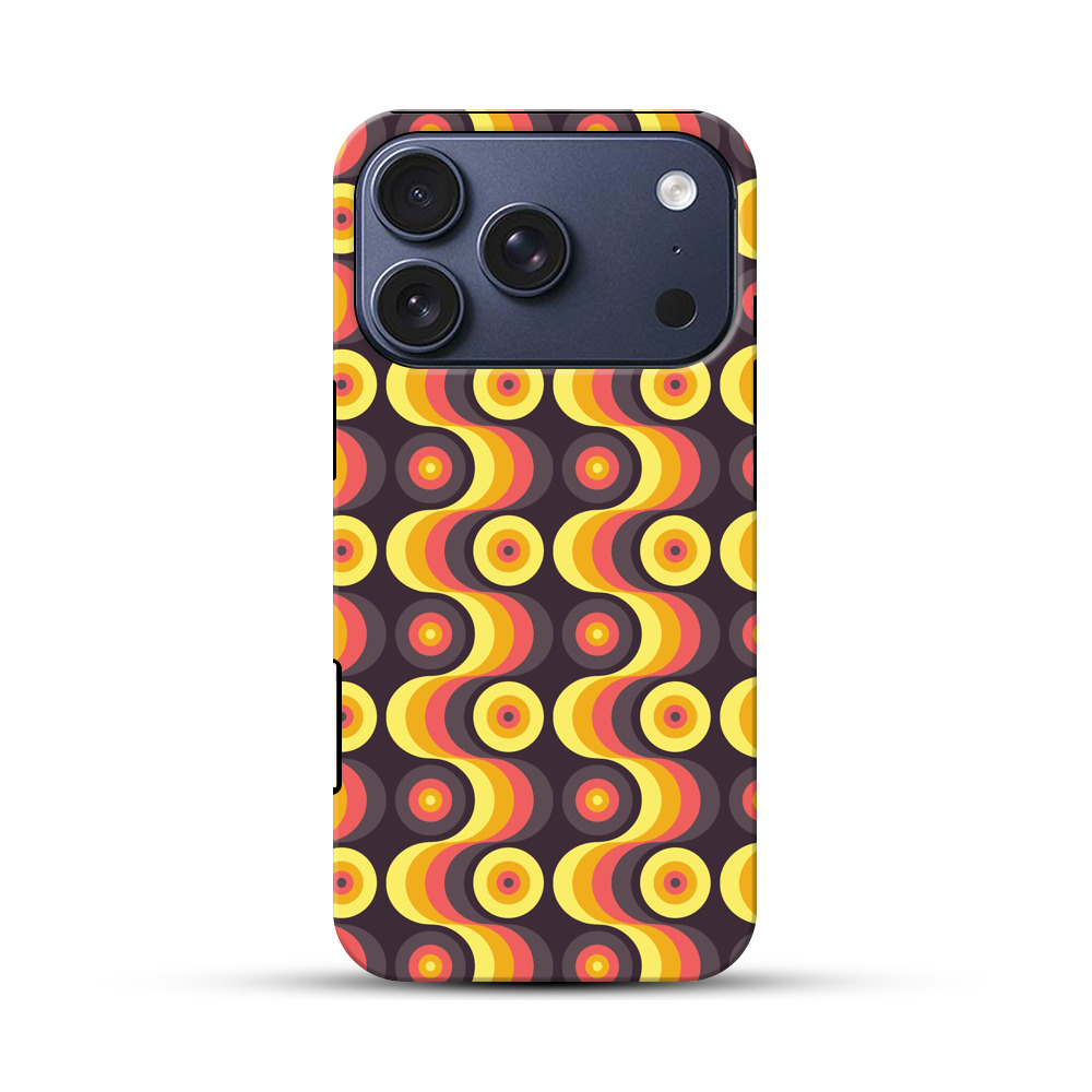 カラフルな波模様 iPhone 17 Proオリジナルハ耐衝撃ケース