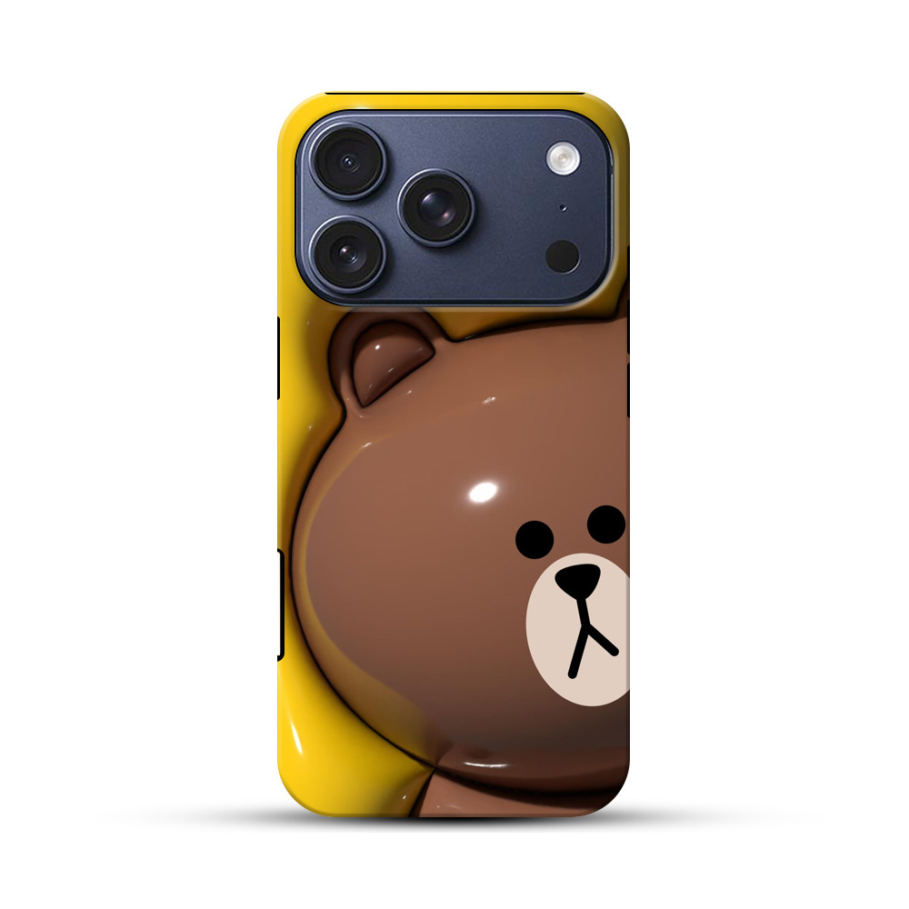かわいいブラウンベア iPhone 17 Proオリジナルハ耐衝撃ケース