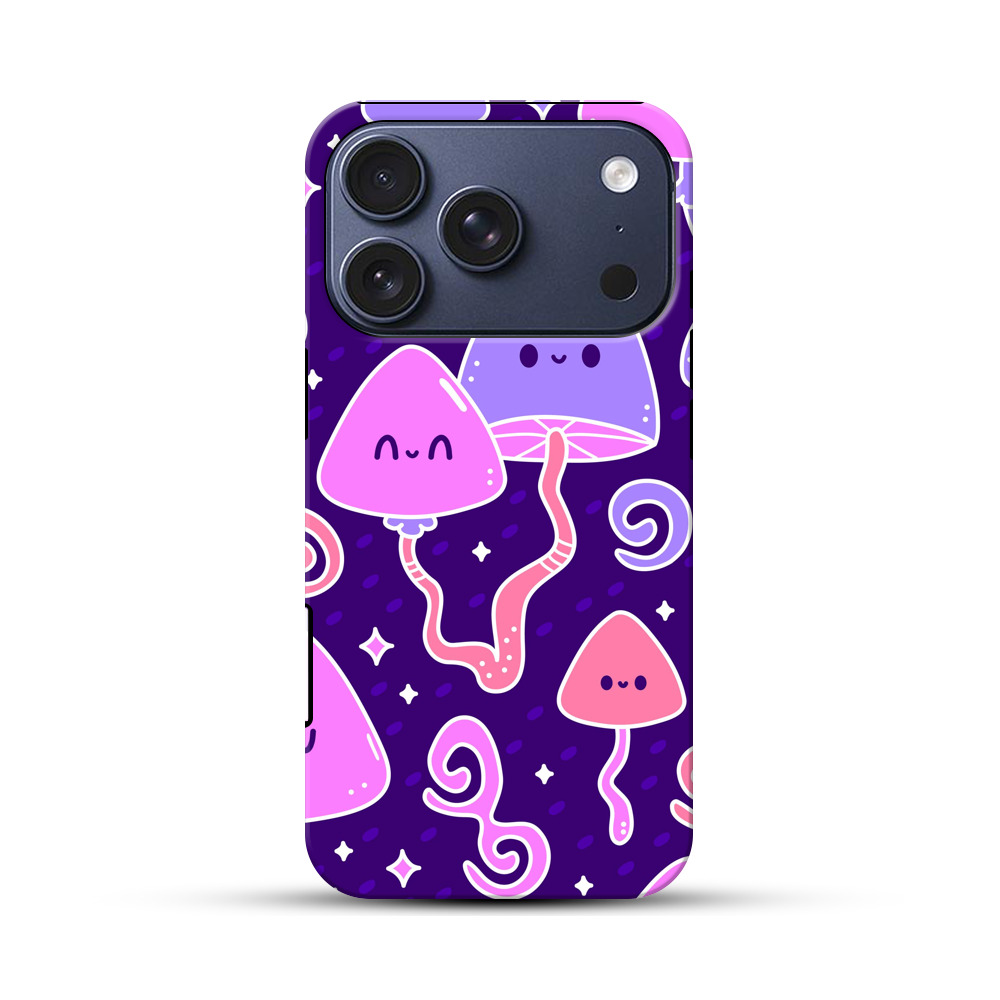 かわいいきのこのパターン purple-mushrooms かわいいきのこのパターン purple-mushrooms