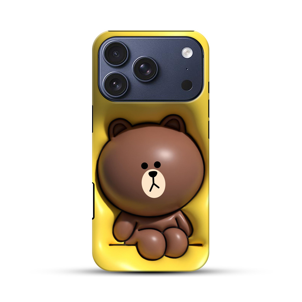 かわいいクマのイラスト iPhone 17 Proオリジナルハ耐衝撃ケース
