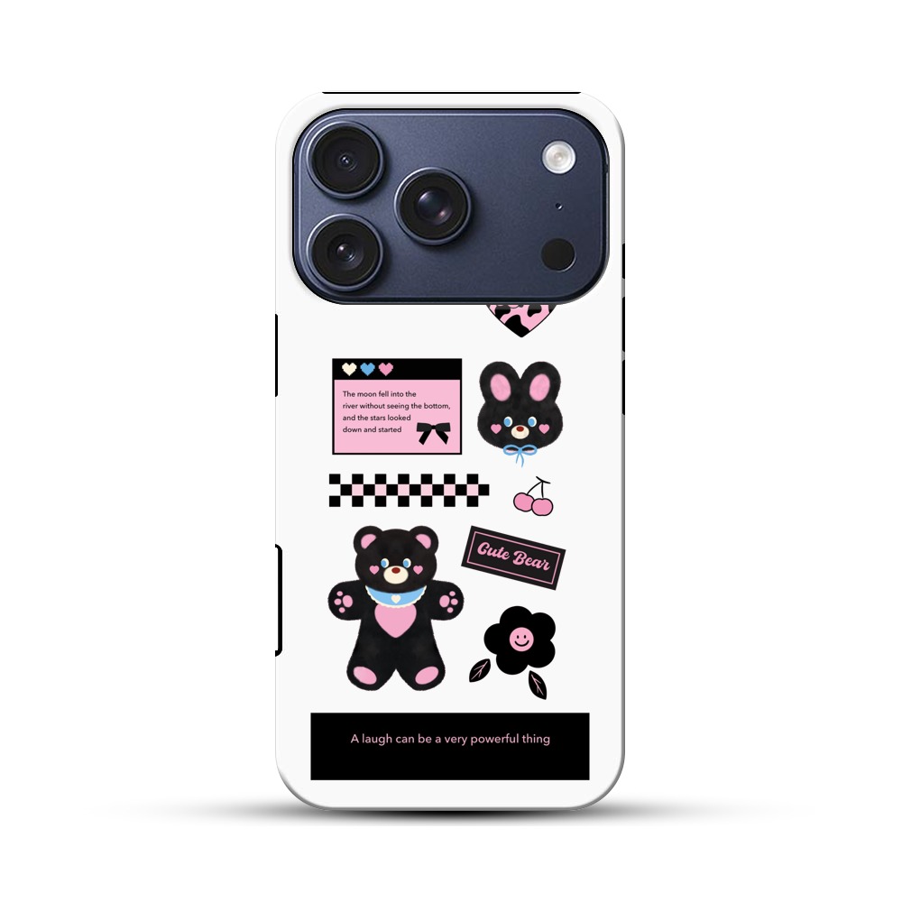 かわいいクマ iPhone 17 Proオリジナルハ耐衝撃ケース